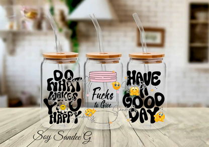 Do What Makes You Happy - UVDTF Wrap for cups/hard surfaces sticker