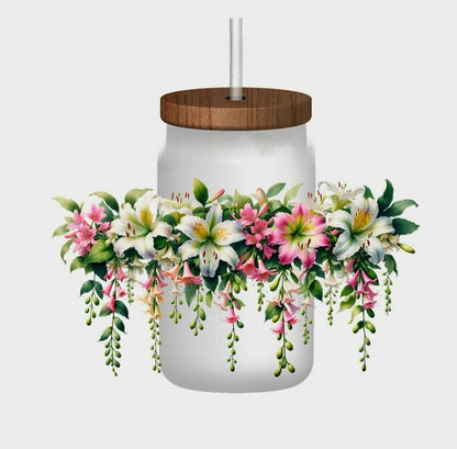 Flower Garland - UVDTF wrap for cups/hard surfaces sticker
