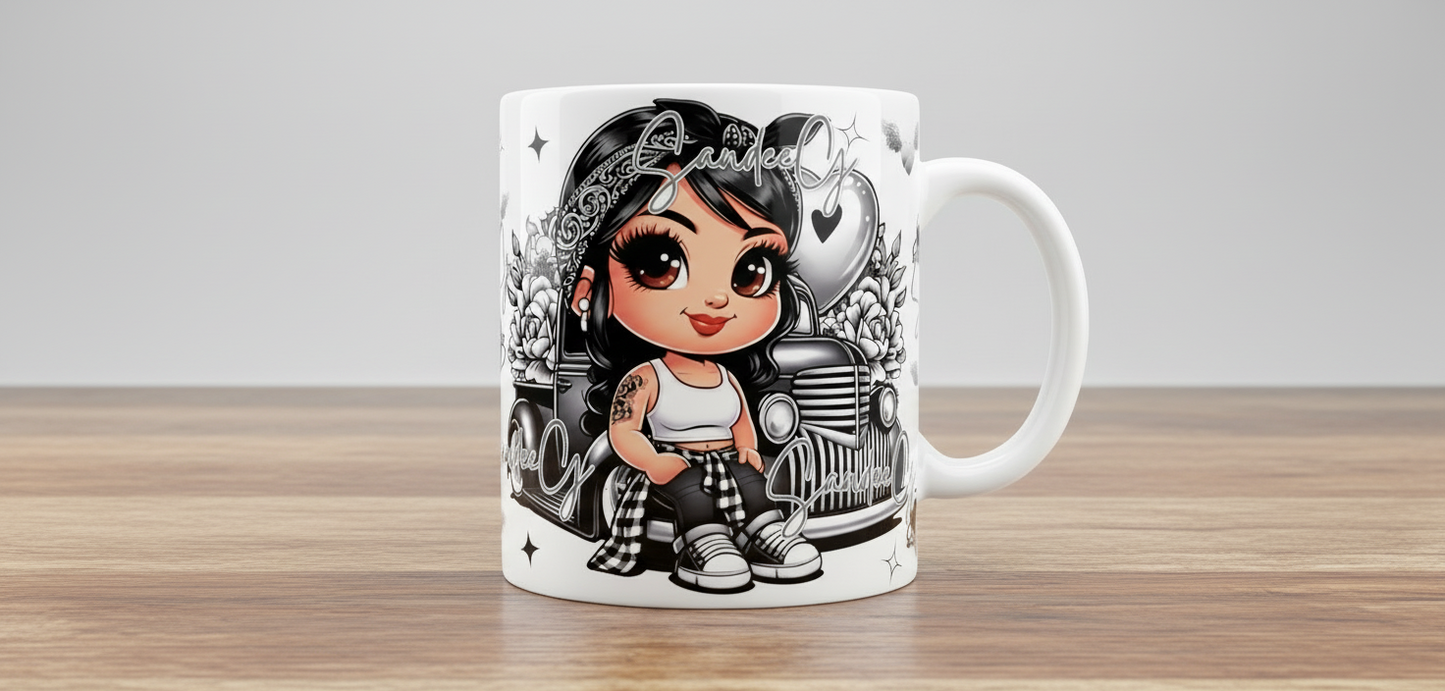Lowrider Cutie - UVDTF Wrap for cups/hard surfaces sticker