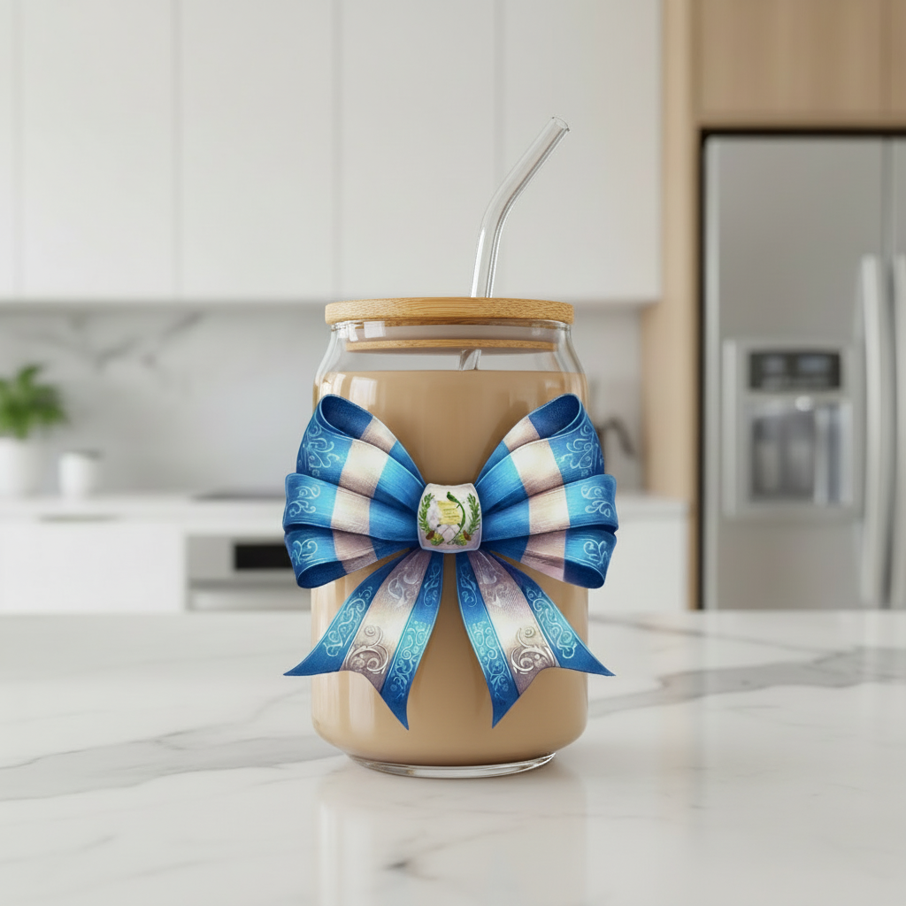 Guatemala Coquette Bow - UVDTF Decal for cups/hard surfaces sticker