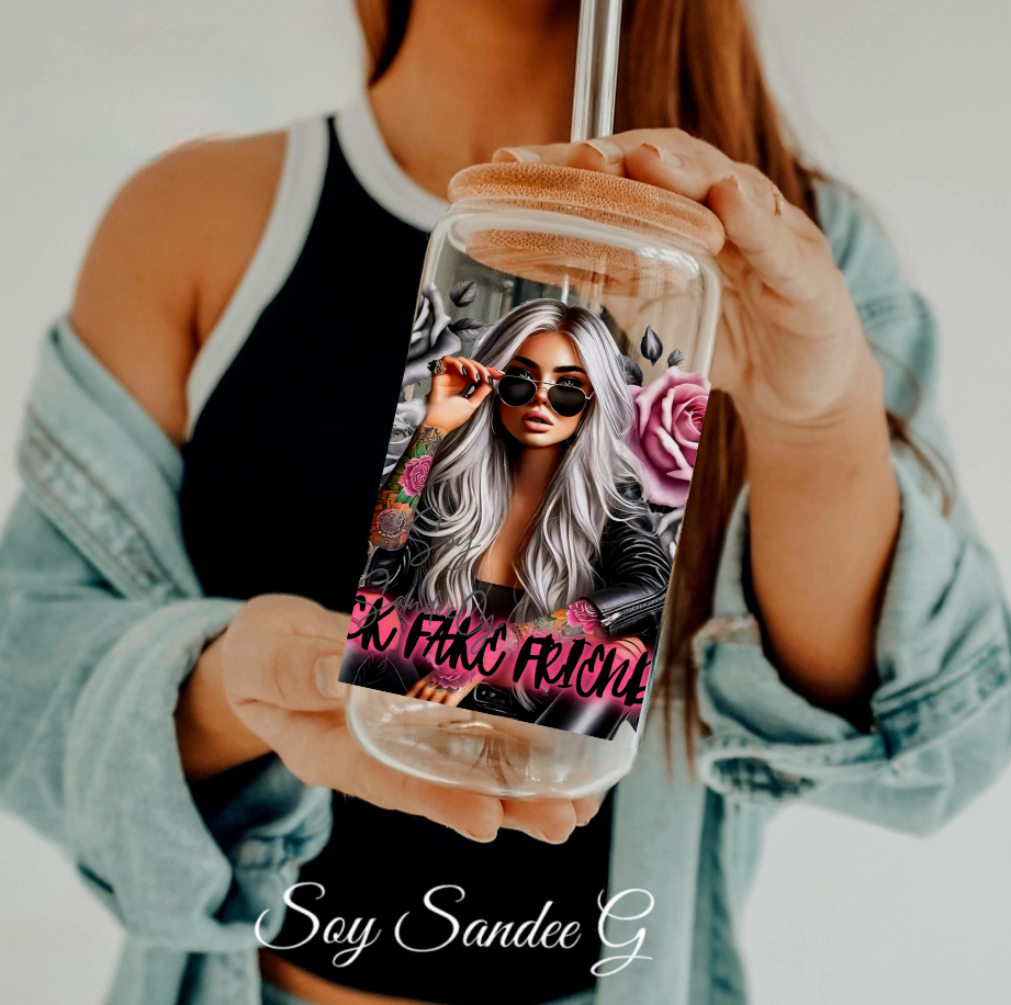 Fake Friends Roses - UVDTF Decal for cups/hard surfaces sticker