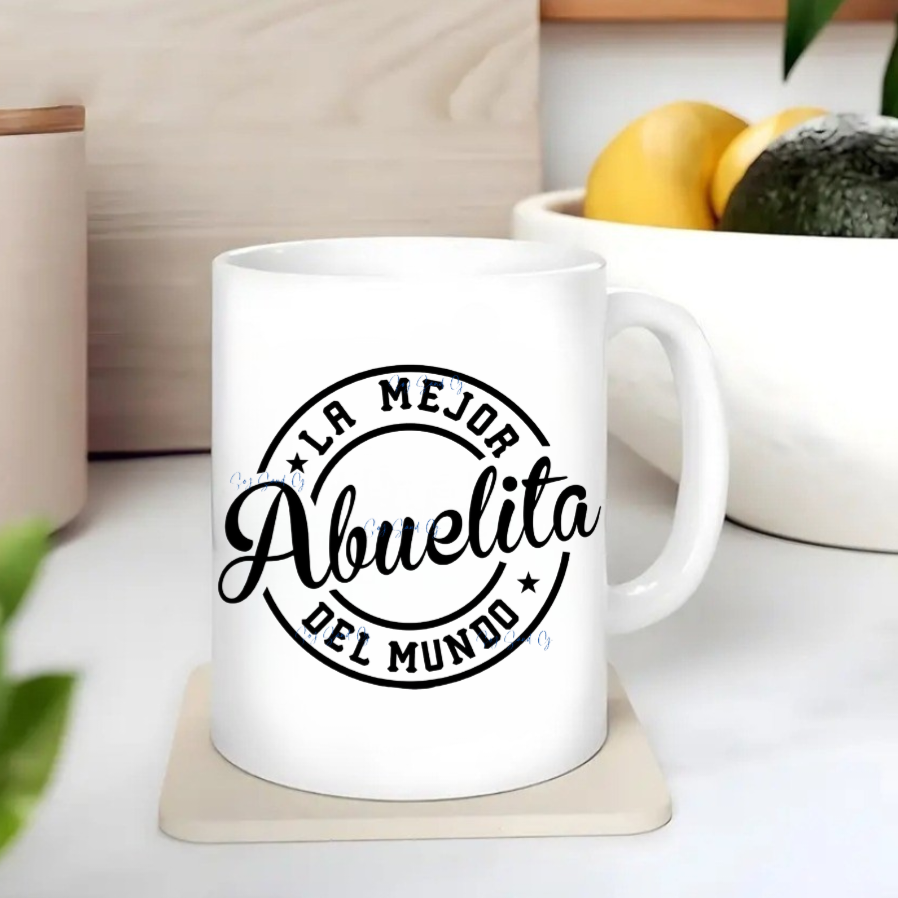 La Mejor Abuelita del Mundo (The Best Grandma in the World) - UVDTF Decal for cups/hard surfaces