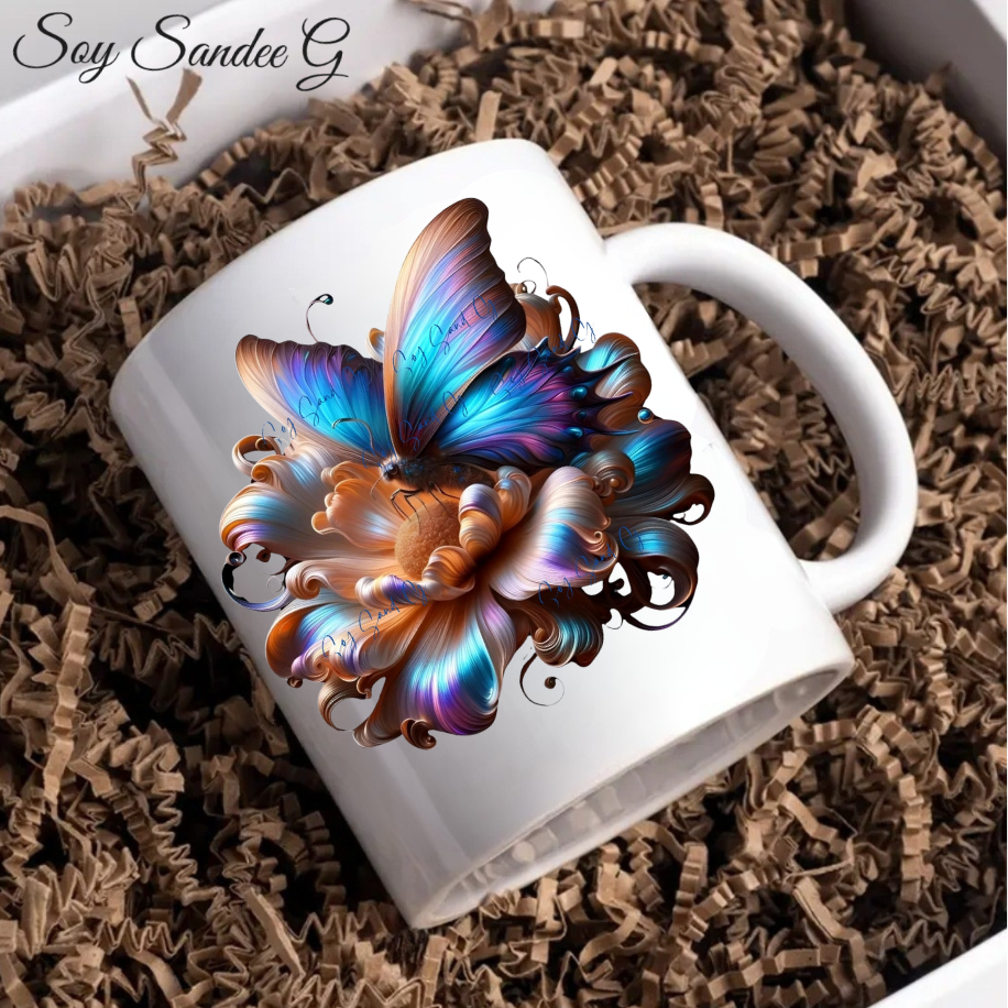 Iridescent Butterfly - UVDTF Decal for cups/hard surfaces sticker