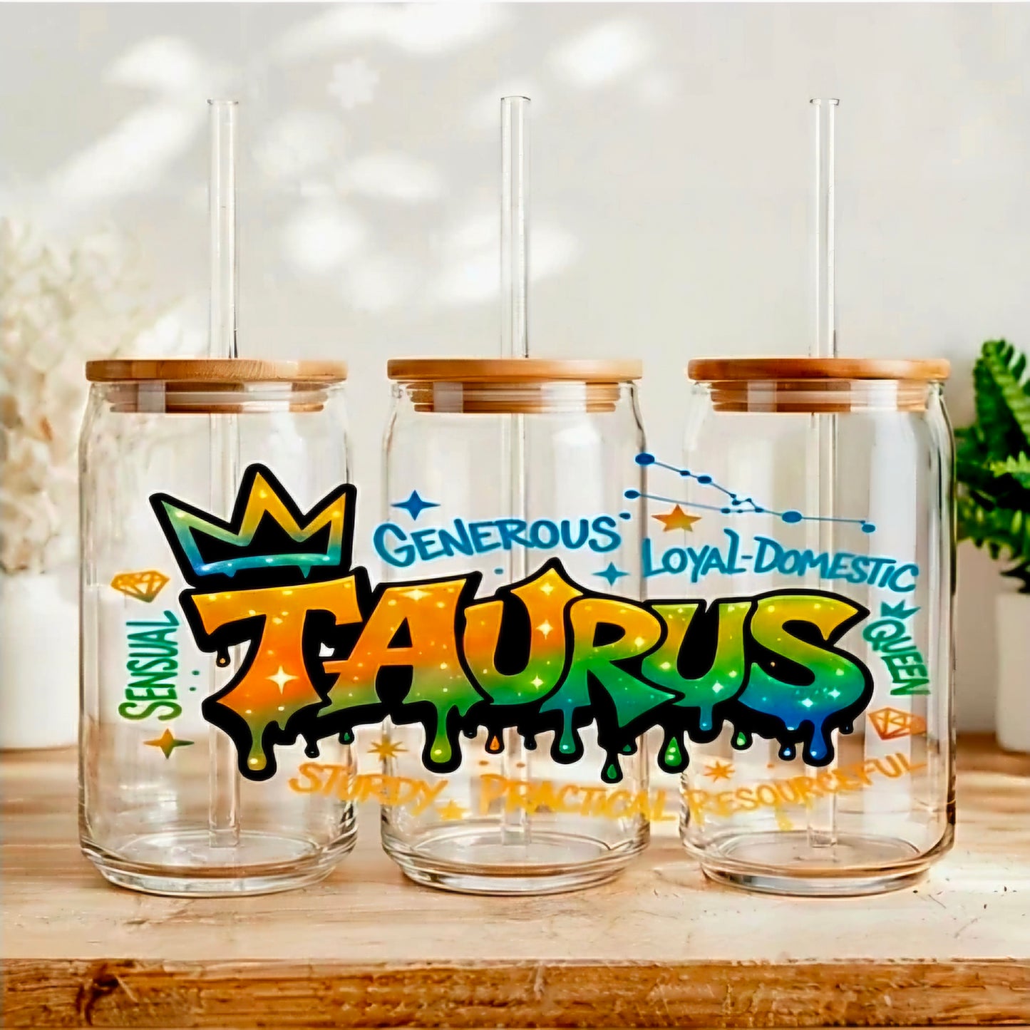 Graffiti Taurus - UVDTF Wrap for cups/hard surfaces sticker