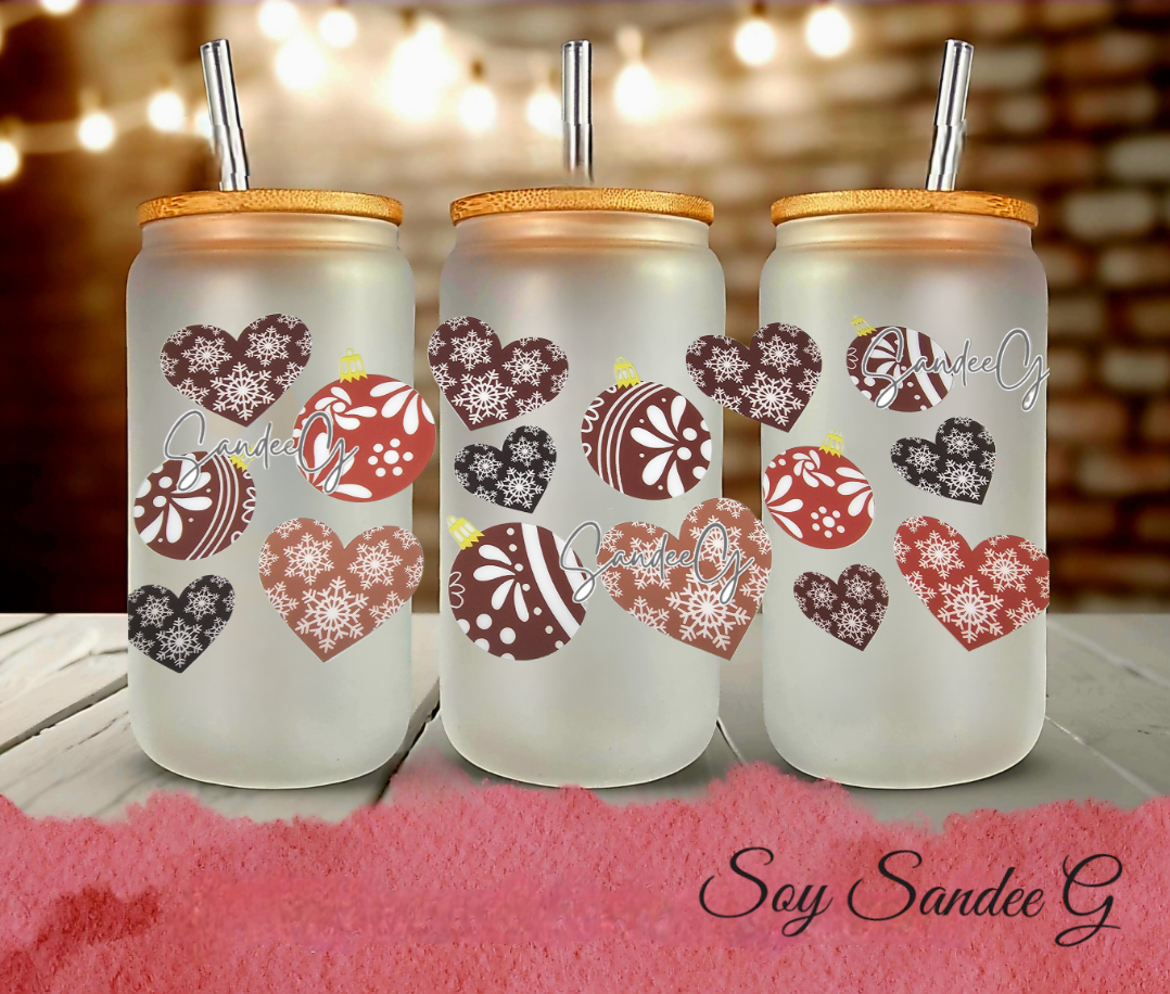 Brown Christmas Ornaments - UVDTF Wrap for cups/hard surfaces sticker