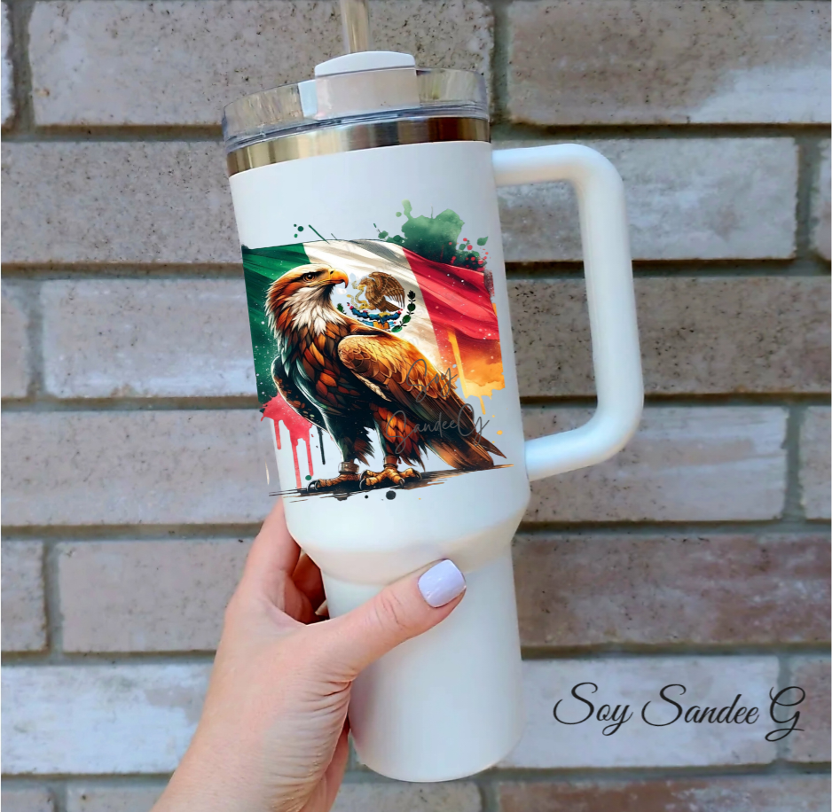 Mexican Eagle & Flag - UVDTF Decal for cups/hard surfaces sticker
