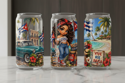 Cuba Pura Vida - UVDTF Wrap for cups/hard surfaces sticker