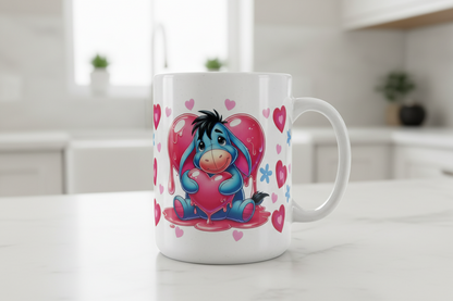 Eeyore Hearts - UVDTF wrap for cups/hard surfaces sticker