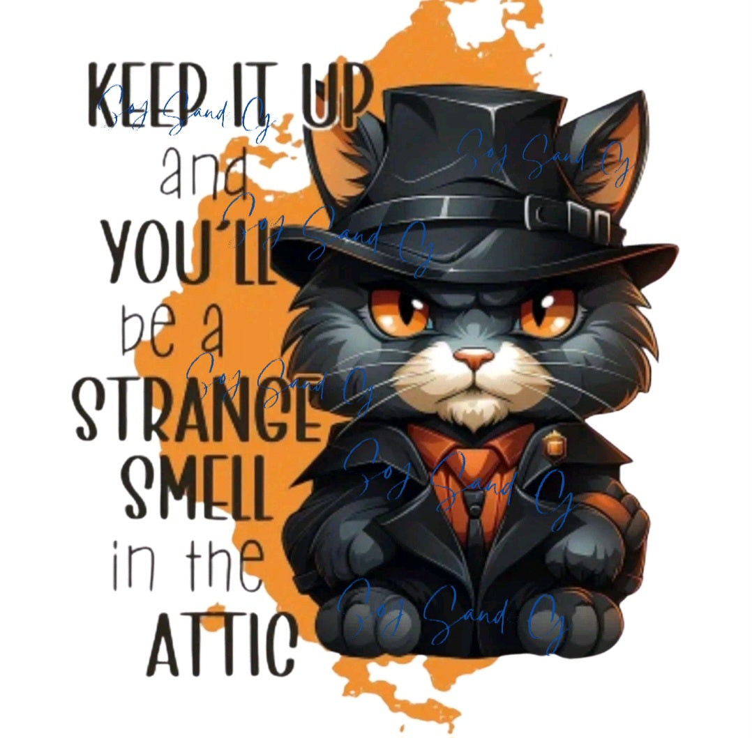 Calcomanía UVDTF Keep It Up Kitty