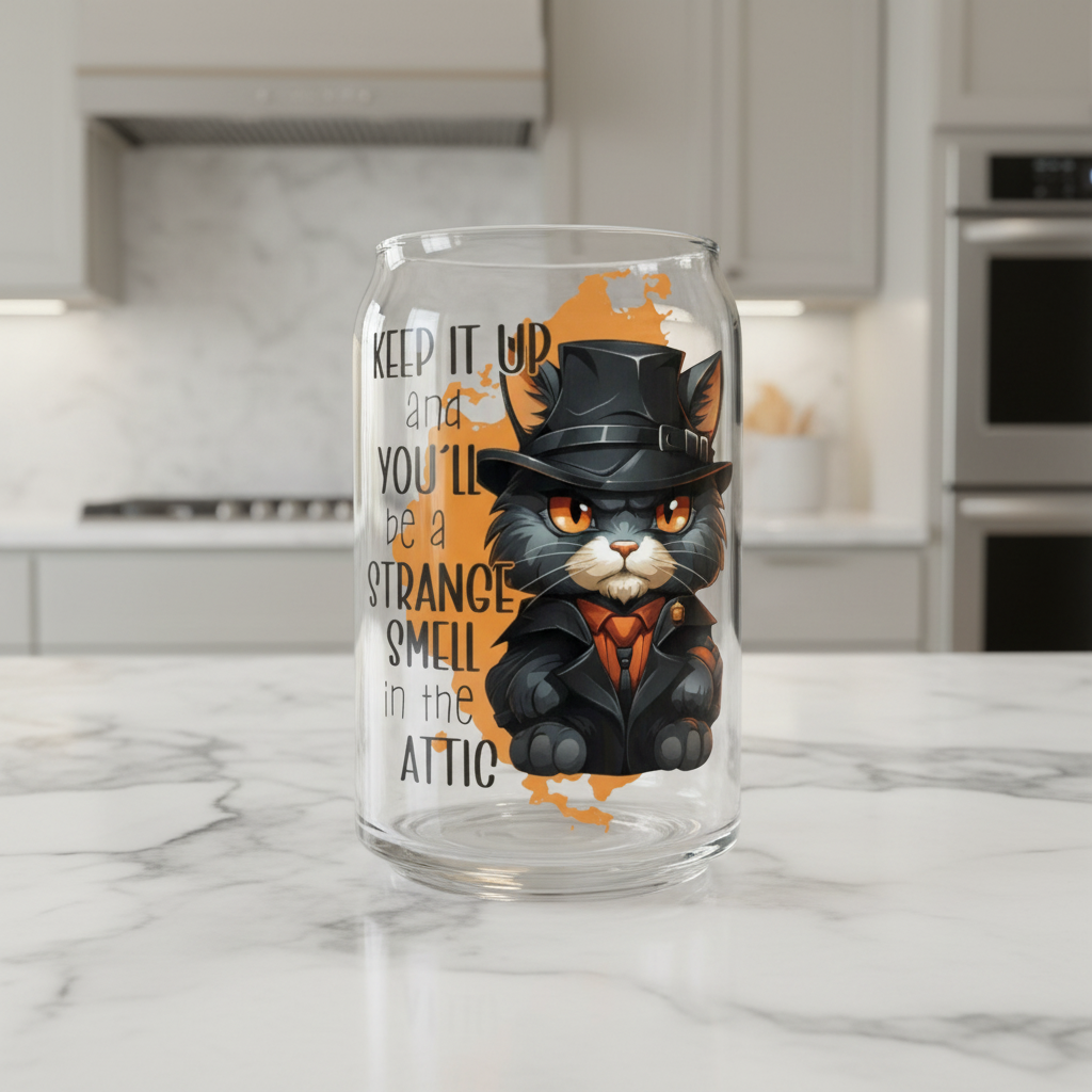 Calcomanía UVDTF Keep It Up Kitty