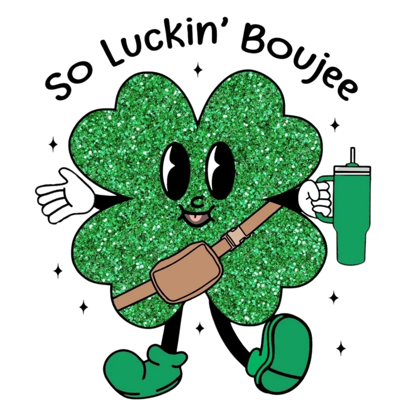 Calcomanía UVDTF de trébol Boujee de So Luckin'