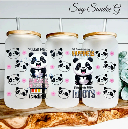 I Found the Key to Happiness Panda - UVDTF Wrap for cups/hard surfaces sticker