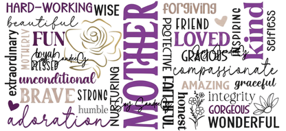 Mother (Purple) - UVDTF wrap for cups/hard surfaces sticker