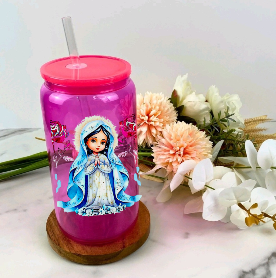 Virgen de Guadalupe Blue Shall - UVDTF Wrap for cups/hard surfaces