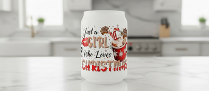 Just a Girl who Loves Christmas - UVDTF Wrap for cups/hard surfaces sticker