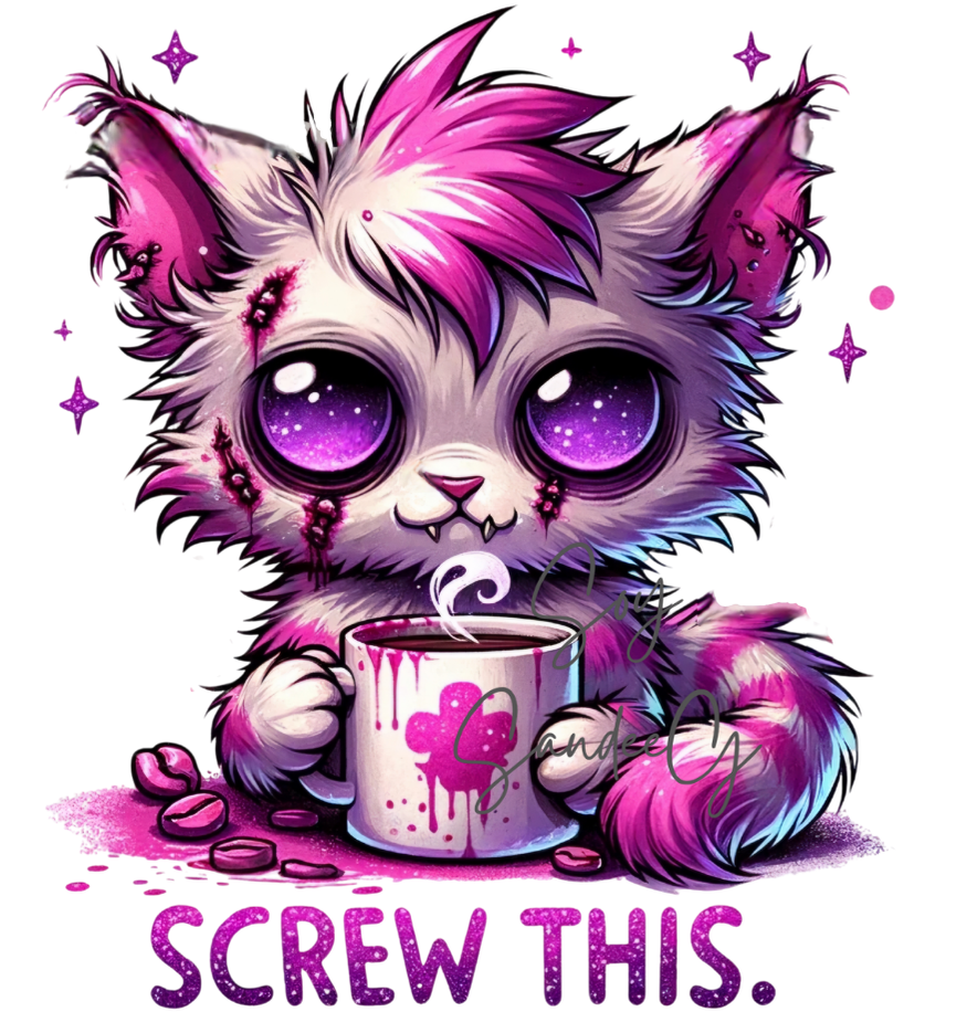 Screw This Cat - UVDTF Decal for cups/hard surfaces sticker