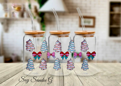 Little Christmas Trees - UVDTF Wrap for cups/hard surfaces sticker