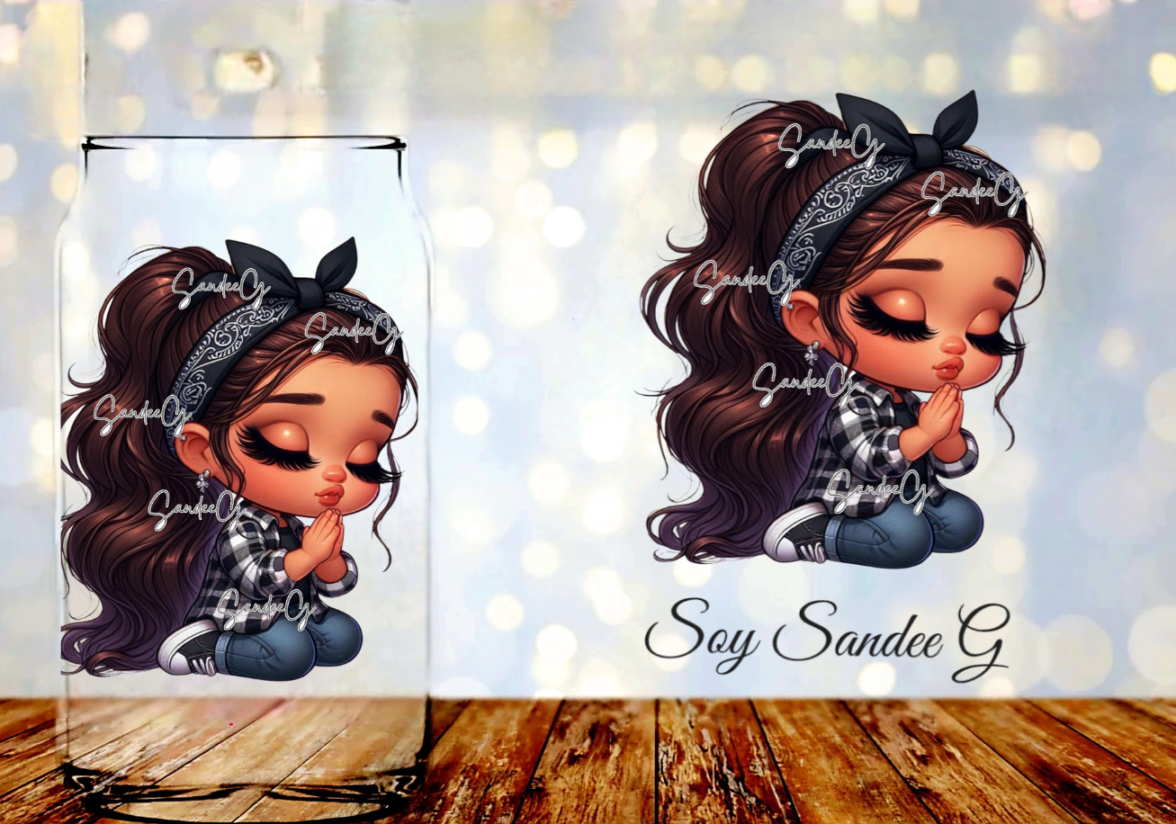 Praying Cutie - UVDTF Decal for cups/hard surfaces sticker