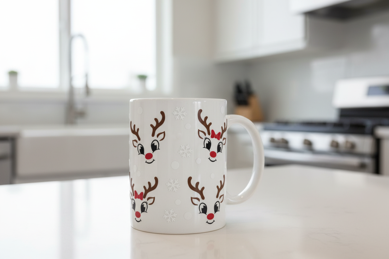 Caras de renos - Envoltura UVDTF