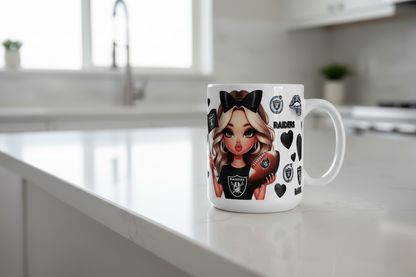 Raiders Cheerleader - UVDTF Wrap for cups/hard surfaces sticker