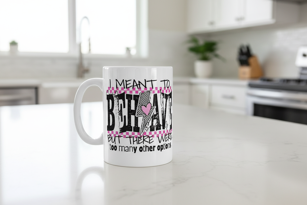 I Meant to Behave - UVDTF Wrap for cups/hard surfaces sticker