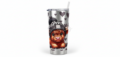 Baby Highland Cow #2 - UVDTF Wrap for cups/hard surfaces sticker