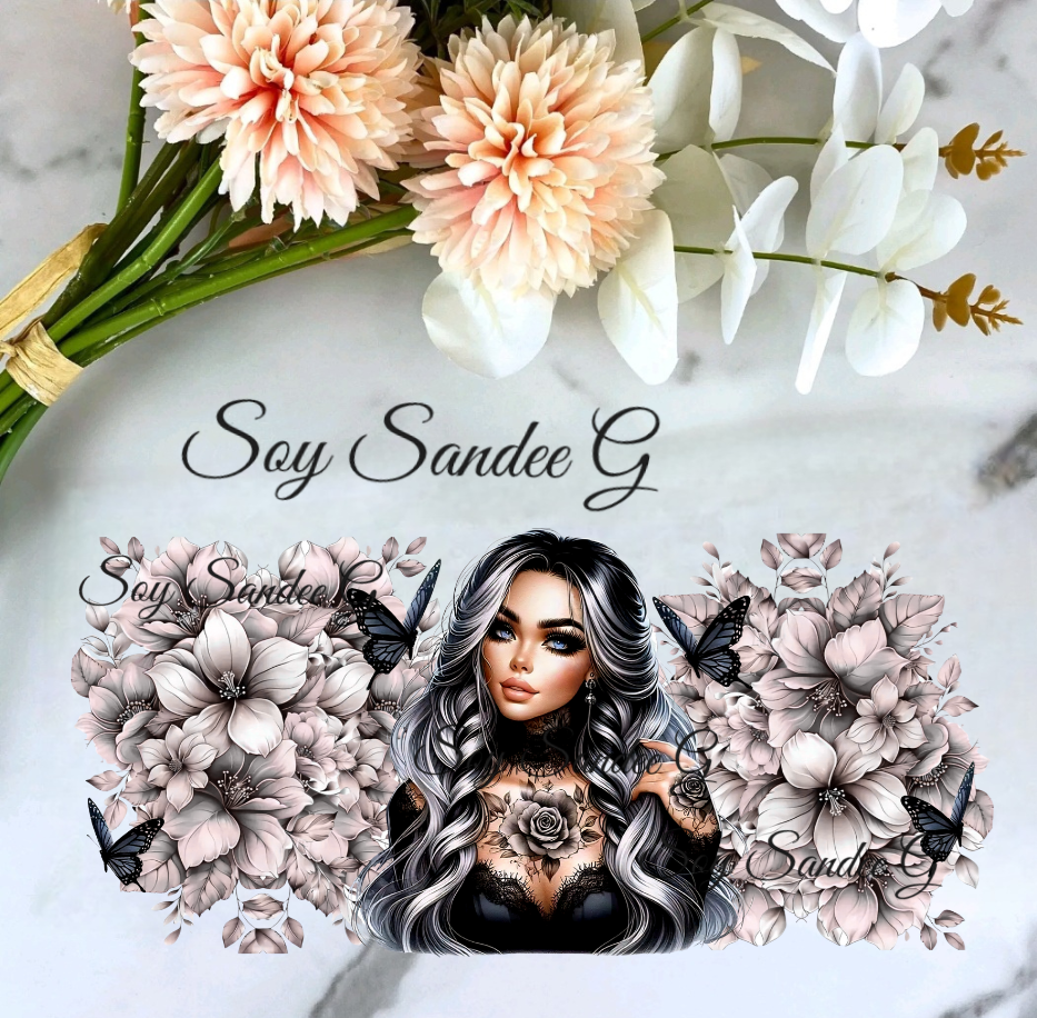 Black Rose Cutie - UVDTF Wrap for cups/hard surfaces sticker