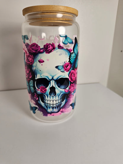 Envoltura UVDTF de calaveras y rosas