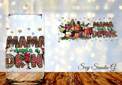 Mama Needs A Drink - UVDTF Wrap for cups/hard surfaces sticker