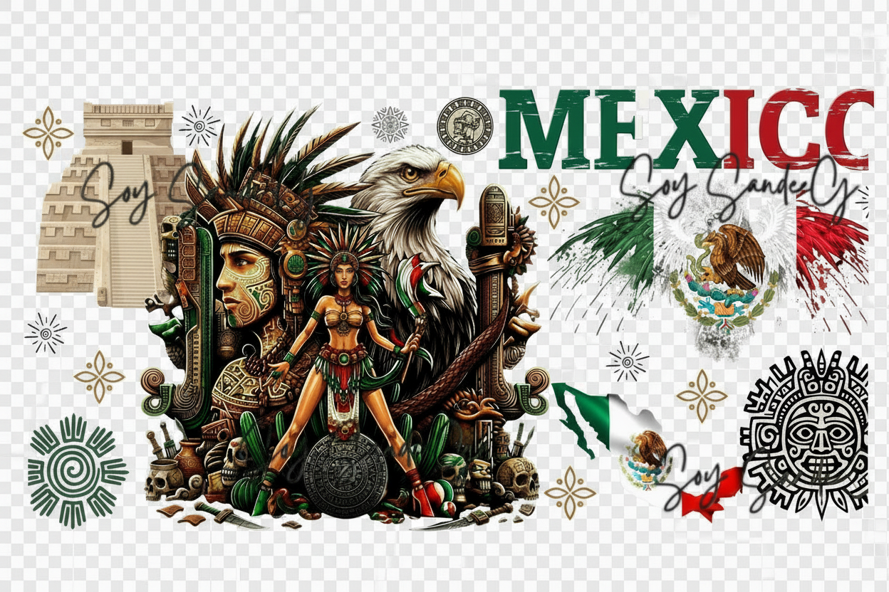 Mexico - UVDTF Wrap for cups/hard surfaces sticker