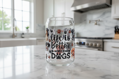 Life is Better with Dogs #9 - UVDTF Wrap for cups/hard surfaces sticker