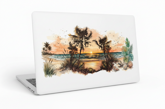 Golden Beach - UVDTF Wrap for cups/hard surfaces sticker