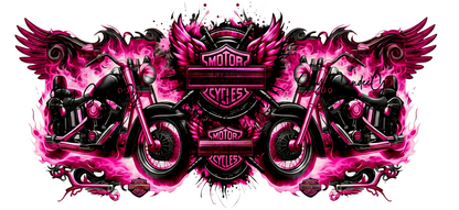Pink Motorcycles - UVDTF Wrap for cups/hard surfaces sticker