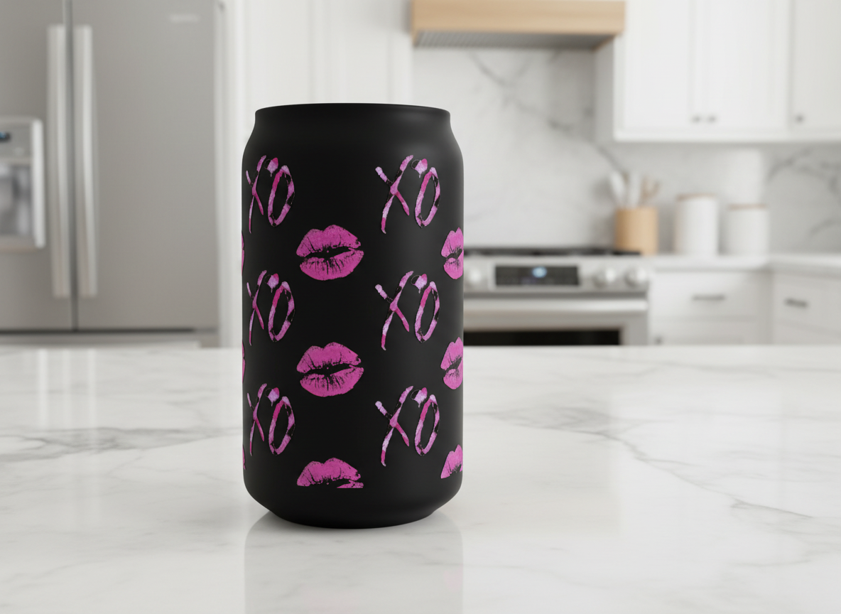 Envoltura UVDTF de XO &amp; Lips en color rosa