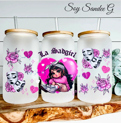 La Sadgirl Pink UVDTF Wrap for cups/hard surfaces sticker