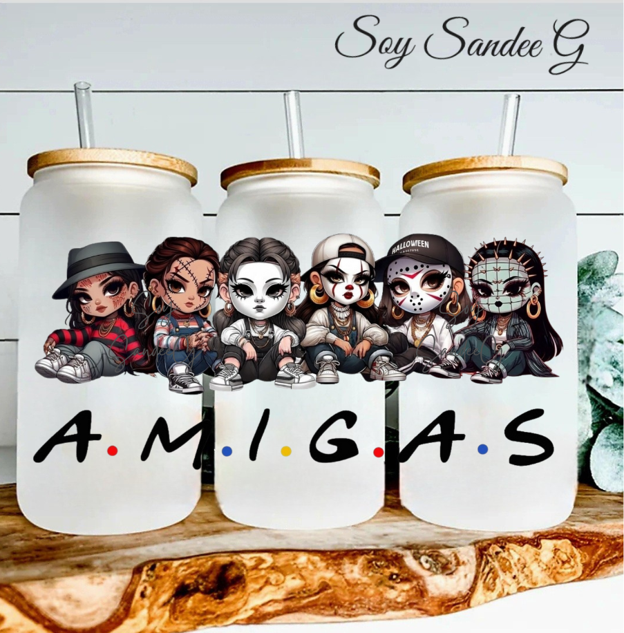 Amigas (Friends) - UVDTF Wrap for cups/hard surfaces sticker