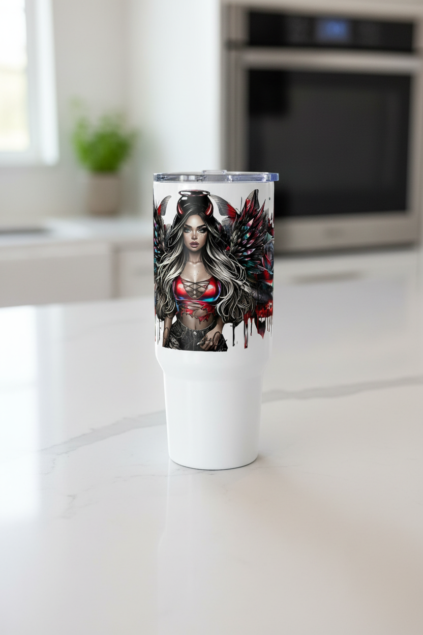 Devil Diva - UVDTF Wrap for cups/hard surfaces sticker