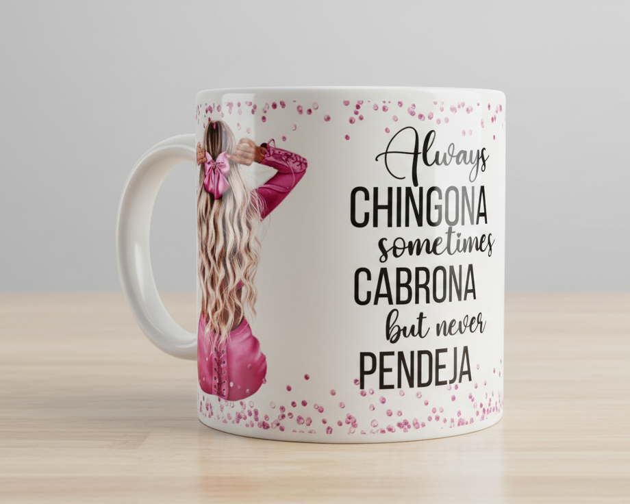 Always Chingona Girl Pink - UVDTF wrap for cups/hard surfaces sticker