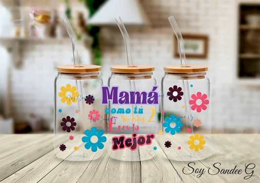 Mamá como tú no hay 2 - Eres la Mejor (There's No Other Mom Like You) - UVDTF Wrap for cups/hard surfaces sticker