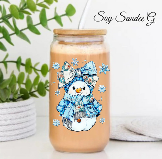 Denim Snowman - UVDTF Decal for cups/hard surfaces sticker