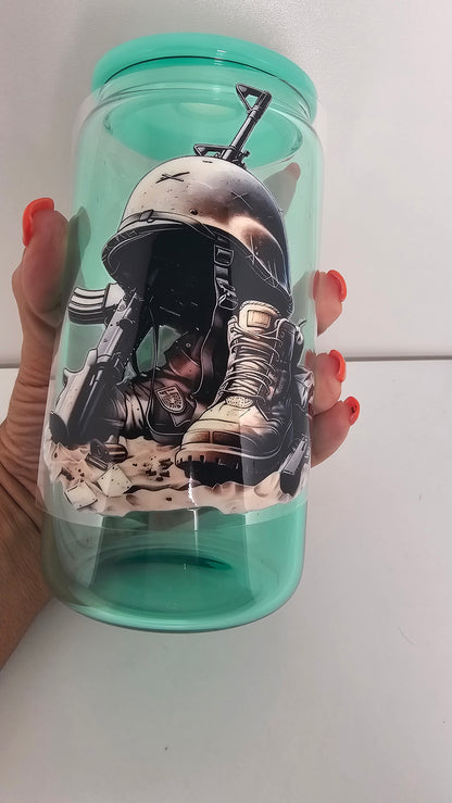 Military Boots & Hat - UVDTF Decal for cups/hard surfaces sticker