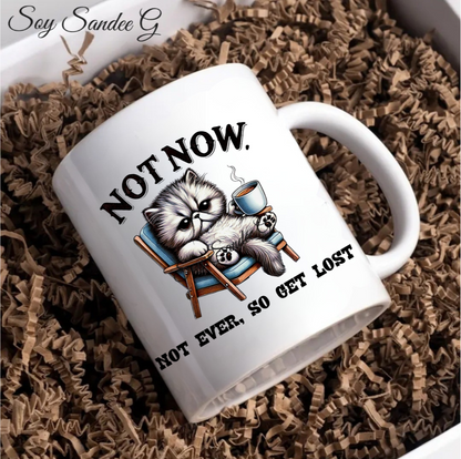 Not Now Cat - UVDTF Decal for cups/hard surfaces sticker