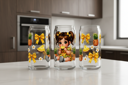 Pineapple Cutie - UVDTF Wrap for cups/hard surfaces sticker