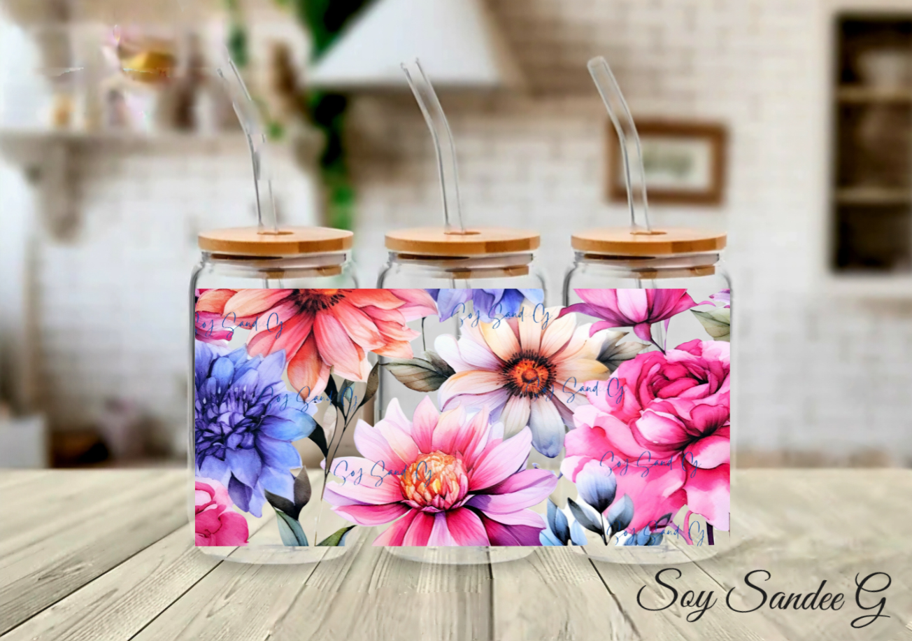 Big Bright Flowers - UVDTF wrap for cups/hard surfaces sticker