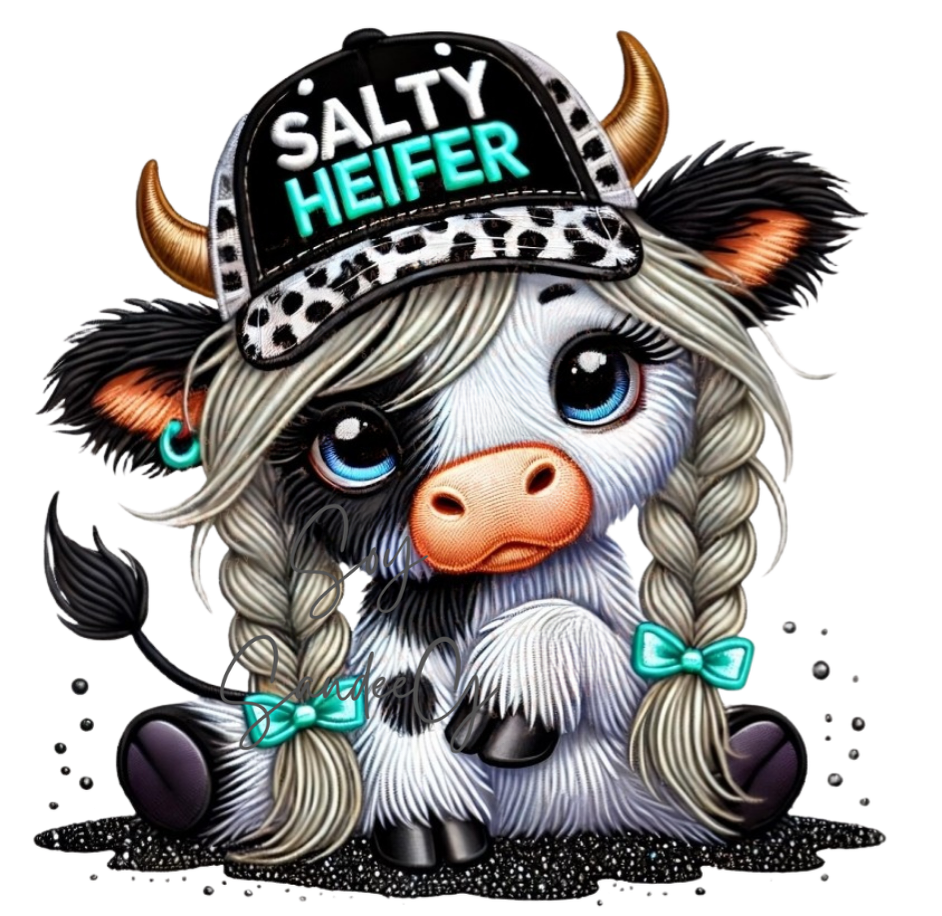 Salty Heifer - UVDTF Decal for cups/hard surfaces sticker