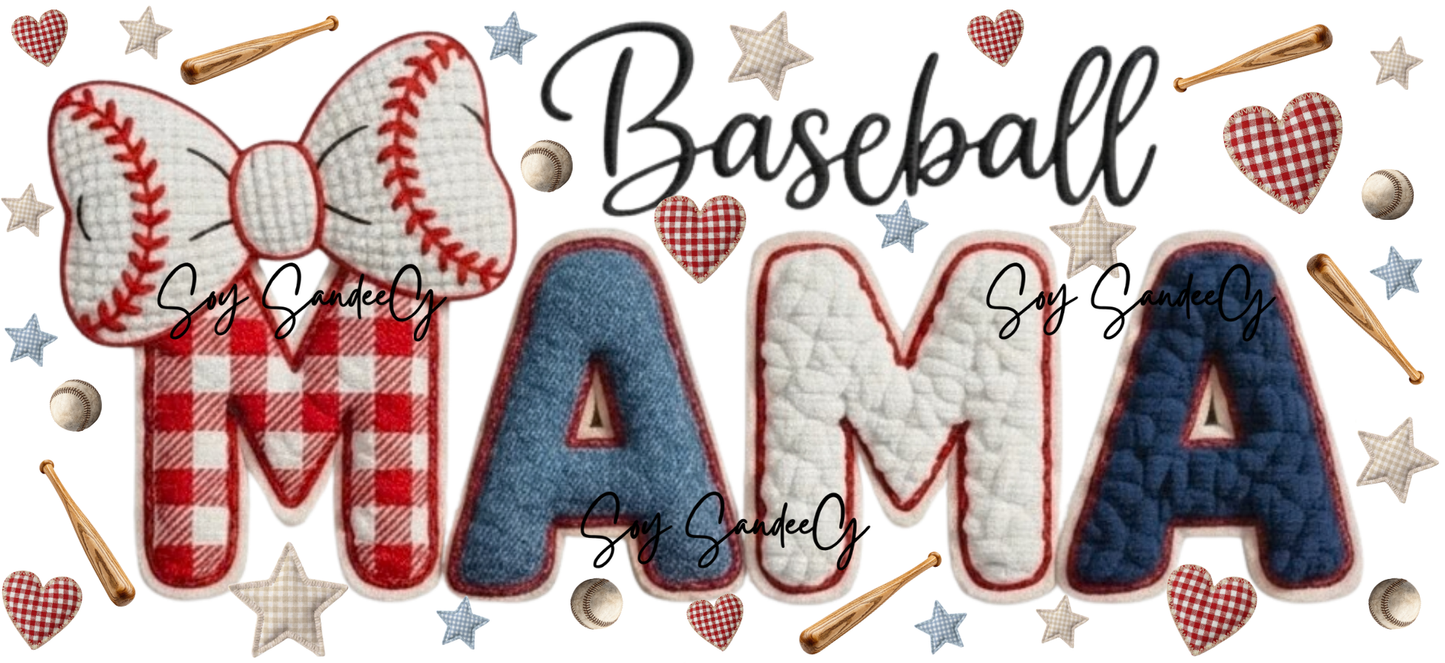 Baseball Mama - UVDTF Wrap for cups/hard surfaces sticker