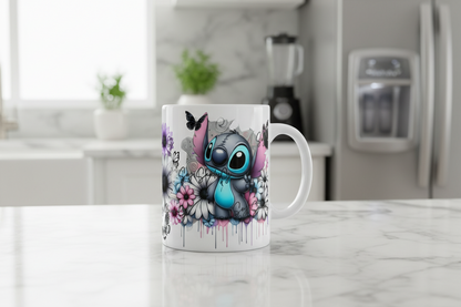 Stitch Daisies - UVDTF Wrap for cups/hard surfaces sticker