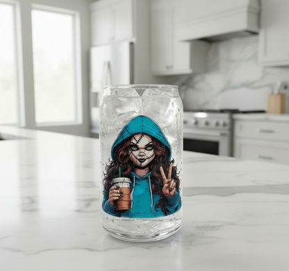 Blue Hoodie Chucky Girl - UVDTF Decal for cups/hard surfaces sticker