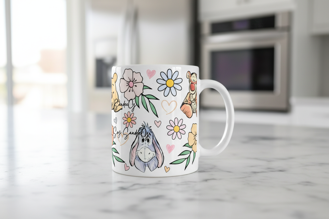 Pooh Friendship - UVDTF Wrap for cups/hard surfaces sticker