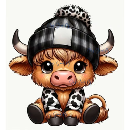 Beenie Cow - UVDTF Decal for cups/hard surfaces sticker